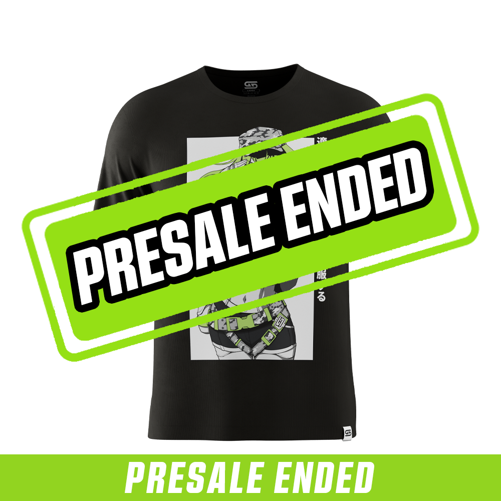 Solid black short-sleeve shirt shown from the back with a classic crew neckline in 6XL size.