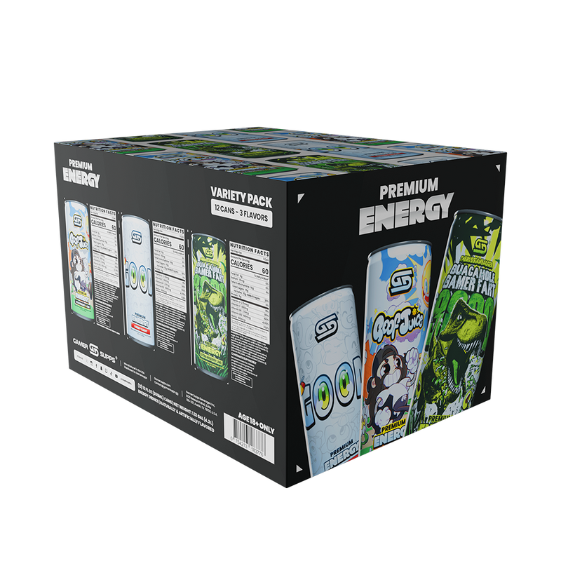 GG® Premium Energy - Variety Pack (12 Cans - TikTok) - Gamer Supps