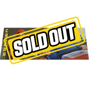 Rectangular mouse pad with a cartoon of a shocked man in blue and orange tones inside a box labeled Nuclear Bombsicle.