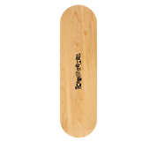 Natural wood skate deck with a black "GAMERSUPPS" logo in stylized block letters down the center