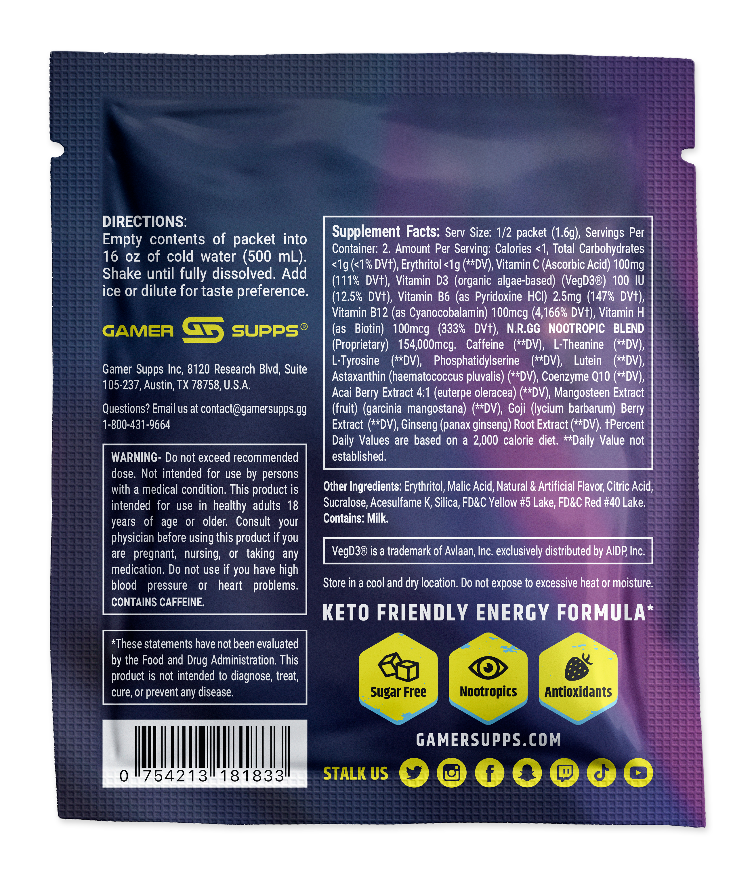 Free GG Samples - Gamer Supps
