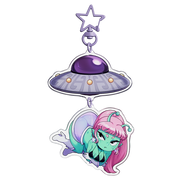 "I Come In Peace" Acrylic Keychain - Gamer Supps