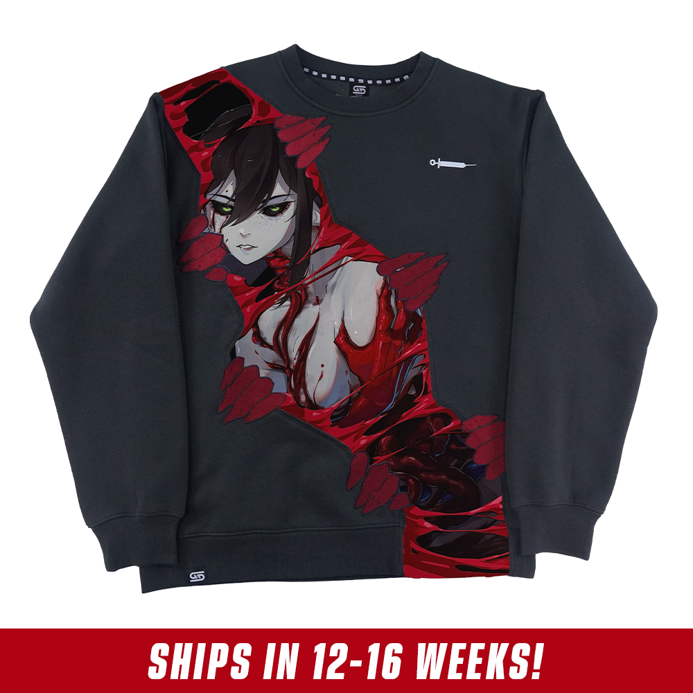 Layna Lazar: Crimson Bloom Crewneck - Gamer Supps