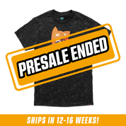 T-shirt sizing chart showing chest and hem measurements from size S to 6XL in inches.