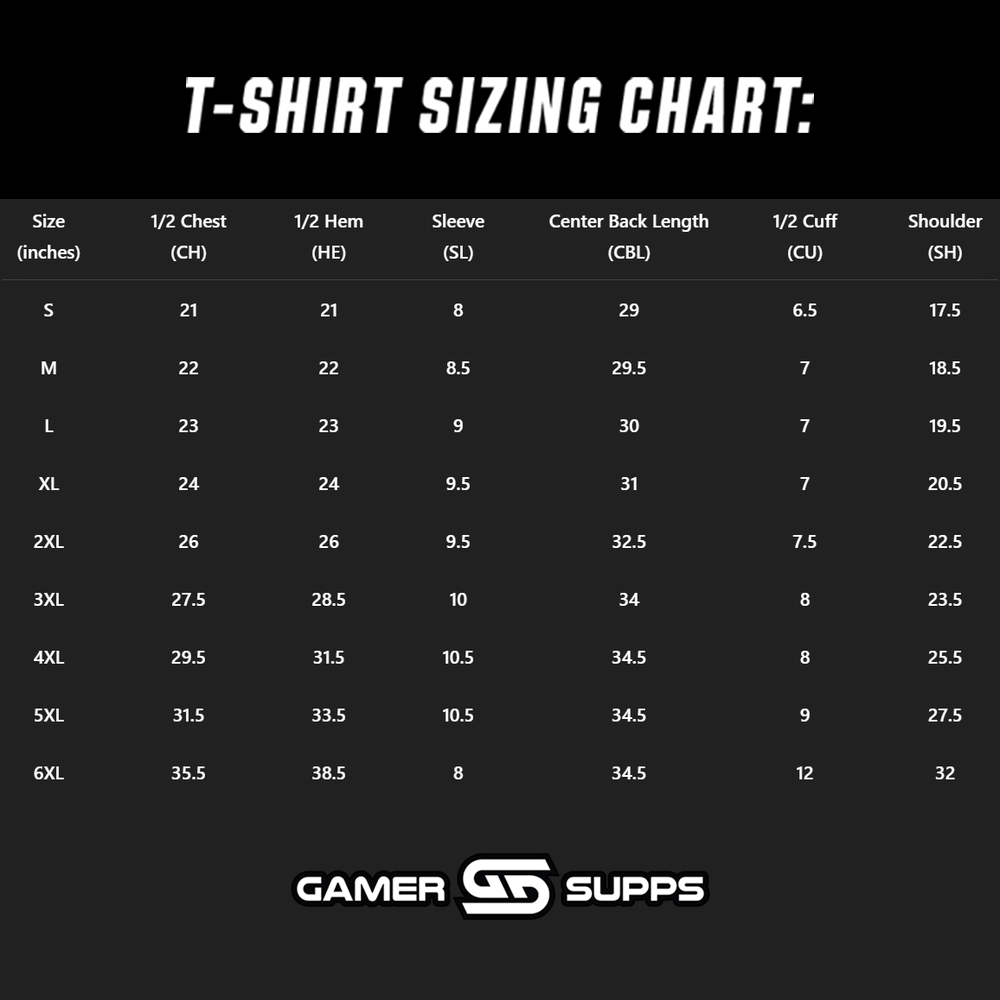 CaseOh & Kitty Shirt Size Chart