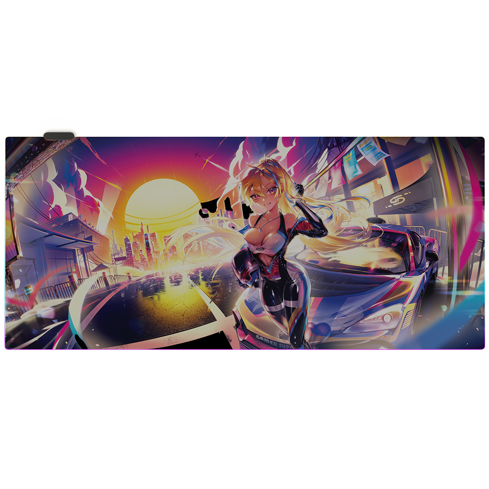 Waifu Cups: Stick Shift RGB Mouse Pad - Gamer Supps