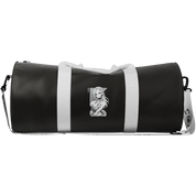 Black gym bag with bold white stylized "Waifu Cups" text printed on the front center.
