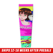 2XL colorful gaming sleeve with retro-style cartoon arm and hand illustration, purple, green, and pink accents.