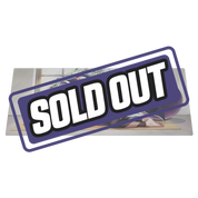 Mouse pad with anime-style character stretching on a yoga mat, featuring purple hair and a leafy window background.