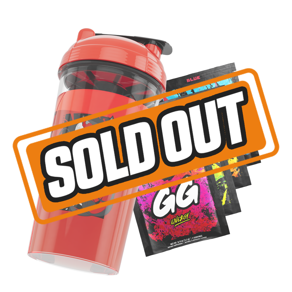 Clear shaker cup with a black and white anime girl print and a bright red lid with a black flip cap.