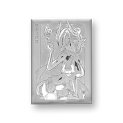 Silver metallic card with a textured surface and a shiny embossed stylized "SS" logo in the center.